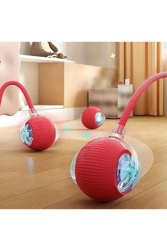 Akıllı Kedi Oyuncağı 🚀 | LED Işıklı, USB Şarjlı, 3 Modlu Eğlence Topu